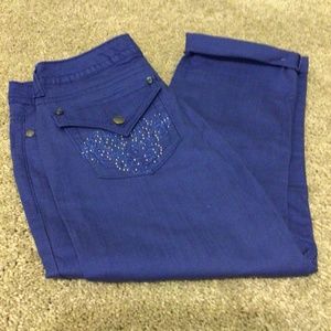Blue Capris - NWOT